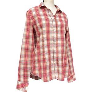 Purnell Red Plaid Button-Up Shirt Pearl Snap Cotton Western Style Size Medium